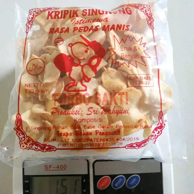 Paket Berlima (Isi 5 BKS) Keripik Singkong Khas Manding Sumenep Madura Cemilan/Makanan Ringan/Snack Rasa Bawang dan Pedas Manis Enak Murah Gurih Renyah 7