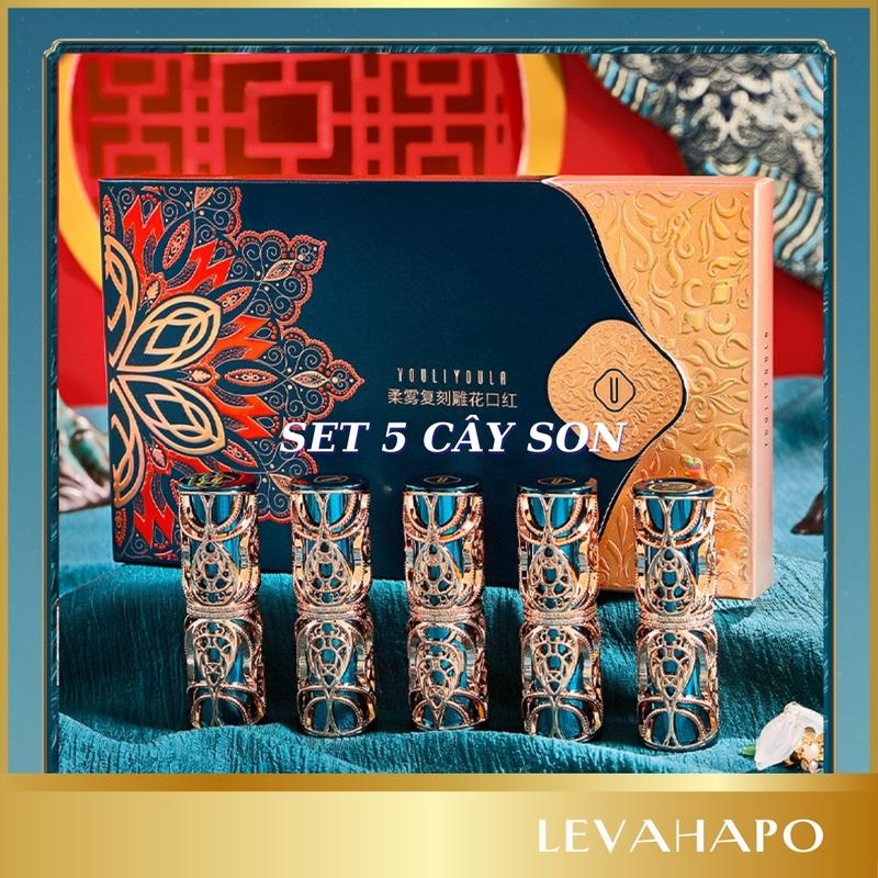 Bộ 5 Cây Son Môi Son Dưỡng 5 cây son 5 tone màu Makeup Làm đẹp Cosmetics Chăm Sóc Da-SON12