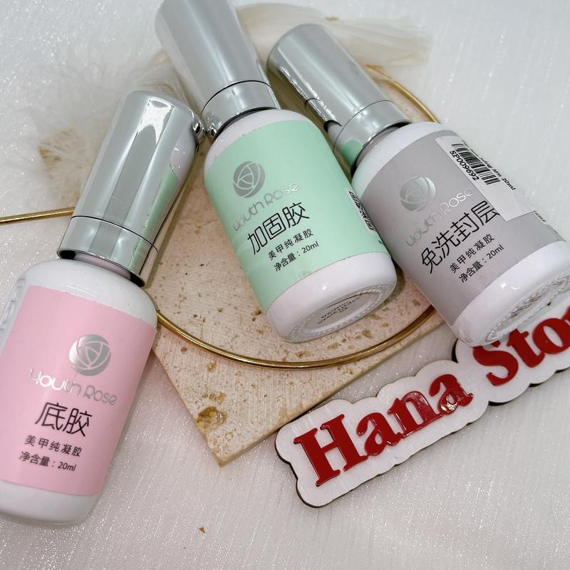  Base Top Cứng MÓNG hoa hồng chai mới 20 ml Sơn Gel Nữ Women 