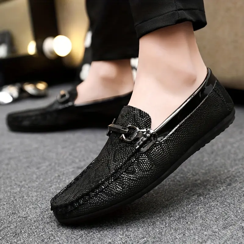 Men'S Casual Loafers, Fashion Plaid Slip-On Shoes, Lightweight, Versatile, with PU Upper & Inner, PVC Sole, for Hiking, Outdoor Activities, and Daily Wear, All-Season Comfort 6