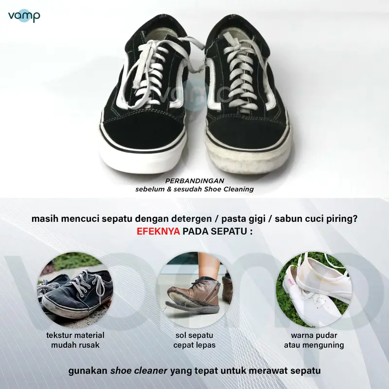 Vamp Shoe Cleaner 1 Liter | Pembersih Sepatu Sabun Cuci Sneakers Vamp Shoe Care 2