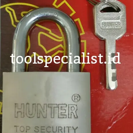 GEMBOK Chrome HUNTER 50 mm S Leher Pendek Pintu Pagar Rantai