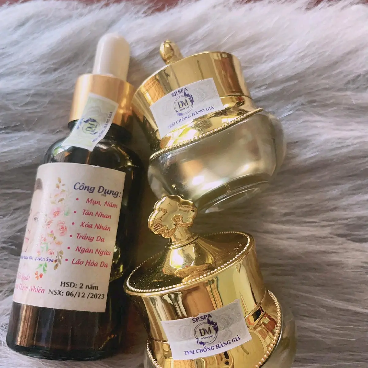 1 tinh chất + 2 kem dưỡng Da khô
