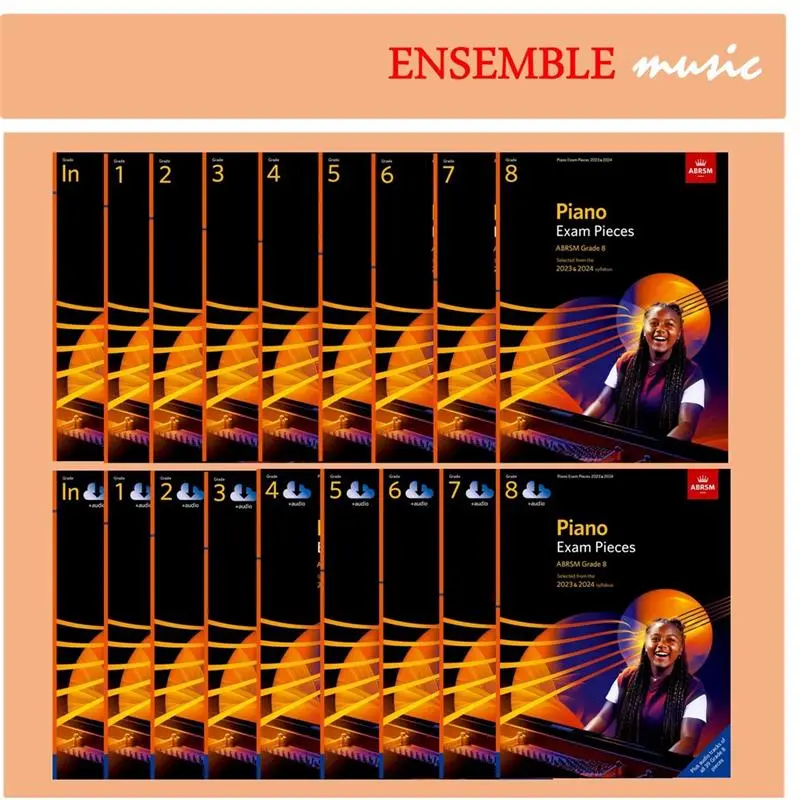 High Quality 2023 & 2024 ABRSM Piano Exam Pieces Initial Grade, Grade 1, 2, 3, 4, 5, 6, 7, 8, Teaching Notes Grade In-8.