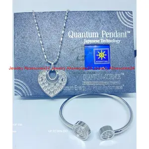 [TERLARIS] 1 SET kalung kesehatan Quantum Pendant permata Bio Energy + GELANG + box + sertifikat card original, KALUNG KESEHATAN QUANTUM PENDANT ORIGINAL KALUNG+LIONTIN BIO ENERGI MODEL LSW FREE, LINCHIA JAYA Jewelry24