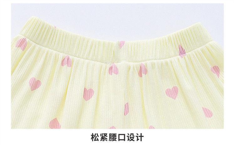 Product Introduction of 2025 Girls' Pajamas Summer Thin Baby Girls' Comfortable Breathable Ice Silk Home Wear Suit Children's Split Air Conditioning Clothes Sets 17