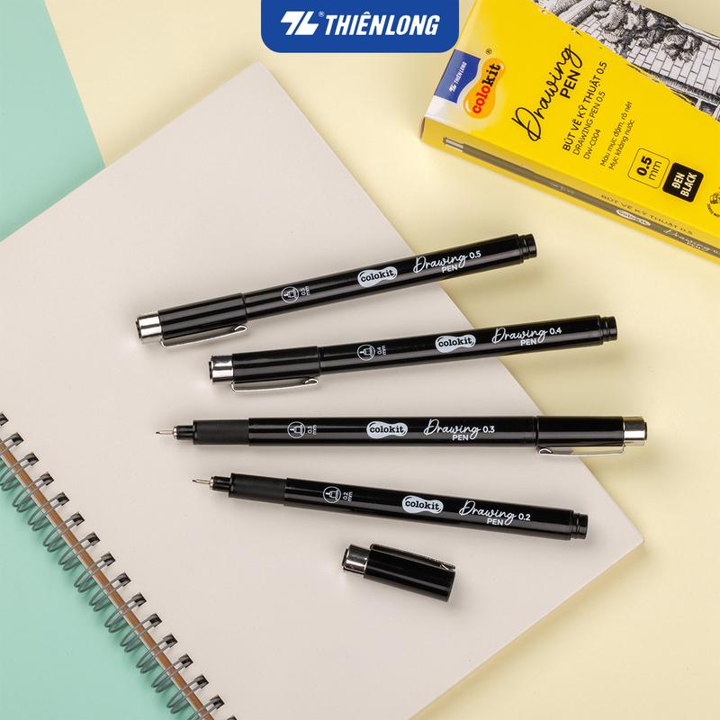 BÚT VẼ KỸ THUẬT DRAWING PEN COLOKIT - Mực đen kháng nước, sắc nét - Bút vẽ line, đi nét, phác thảo