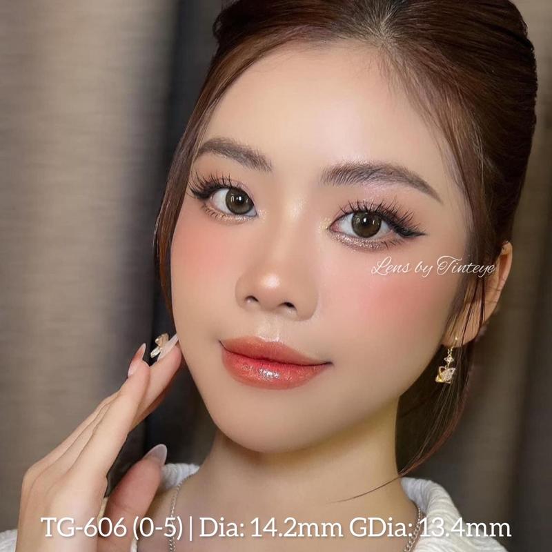 Kính áp tròng TINTEYE Lens TG-606 Jasmine Brown 0-8 độ 5