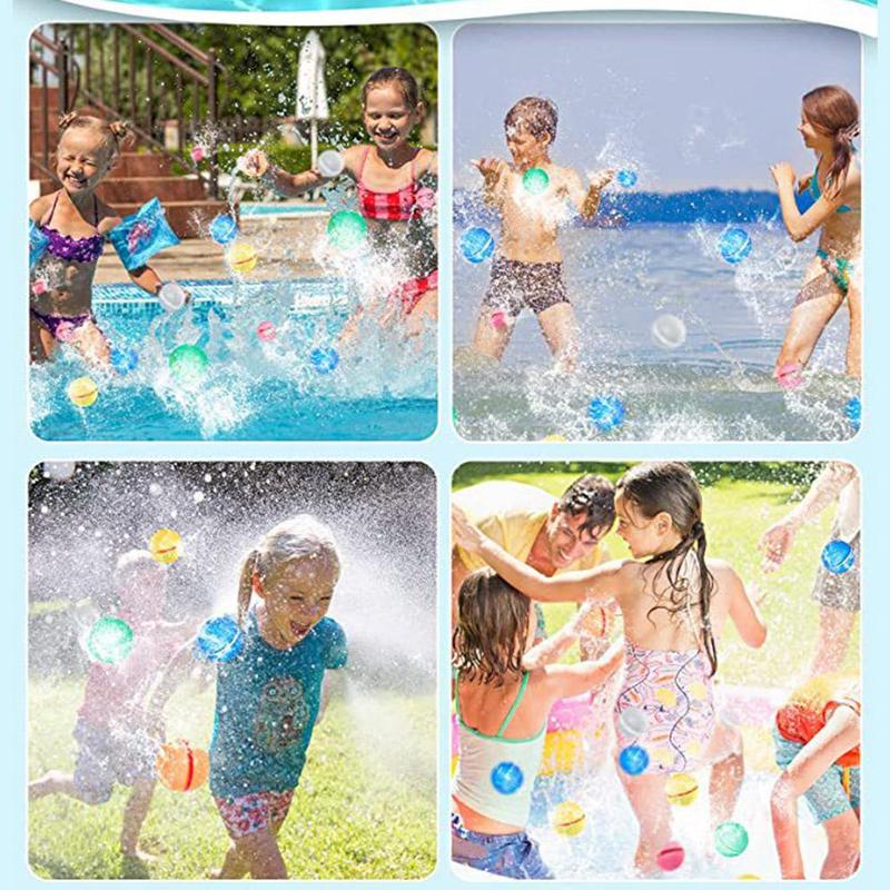 Product Introduction of Magnetic Waterfall Balls Soft Reusable Water Balloons Self Sealing Silicone Party Pool Water Games 19