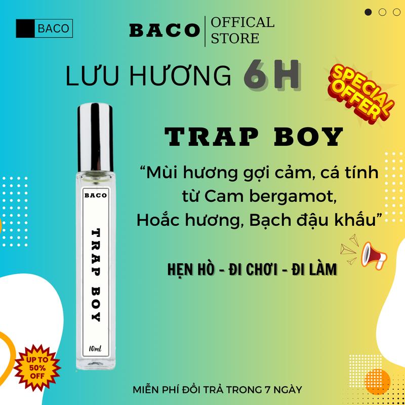 Tinh dầu nước hoa BACO Trap Boy 10ml Cao cấp lưu hương 6 giờ