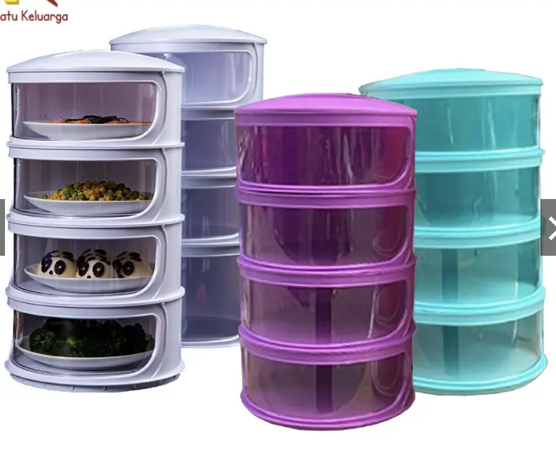 TUDUNG SAJI 4 SUSUN - Tempat Penyimpan Makanan Tahan Panas Food Cover Multifungsi Penyimpanan