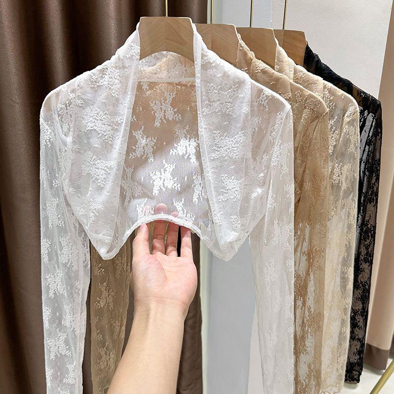 Áo Cardigan Chống Nắng, Ren, Dành Cho Nữ, Váy Hai Dây, Áo Mặc Bên Ngoài, Che Phủ, Khăn Choàng Sườn Xám Mùa Hè, Áo Khoác Nhỏ Áo Lưới Rỗng 7