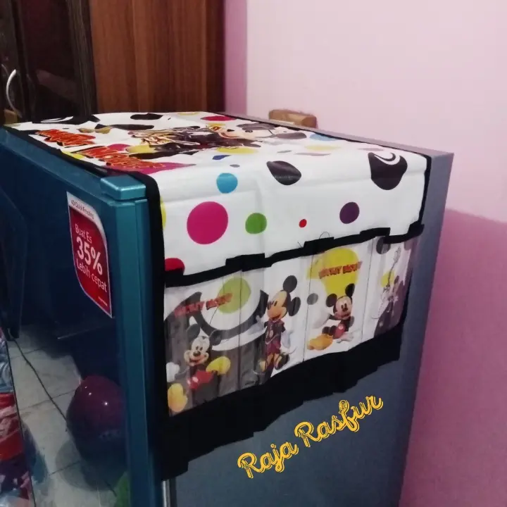 Taplak kulkas karakter / Cover kulkas / Taplak kulkas anti air .