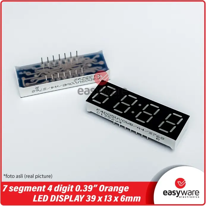 7 Segment 4 Digit 0.39 INCH 14 Pin Comomn Cathode ORANGE - Type 2