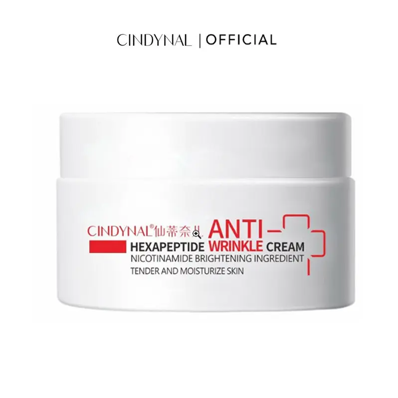 CINDYNAL Moisturizer Hexapeptide anti Wrinkle Cream Pelembab Wajah Penghilang Garis Halus Anti Penuaan Dini 2