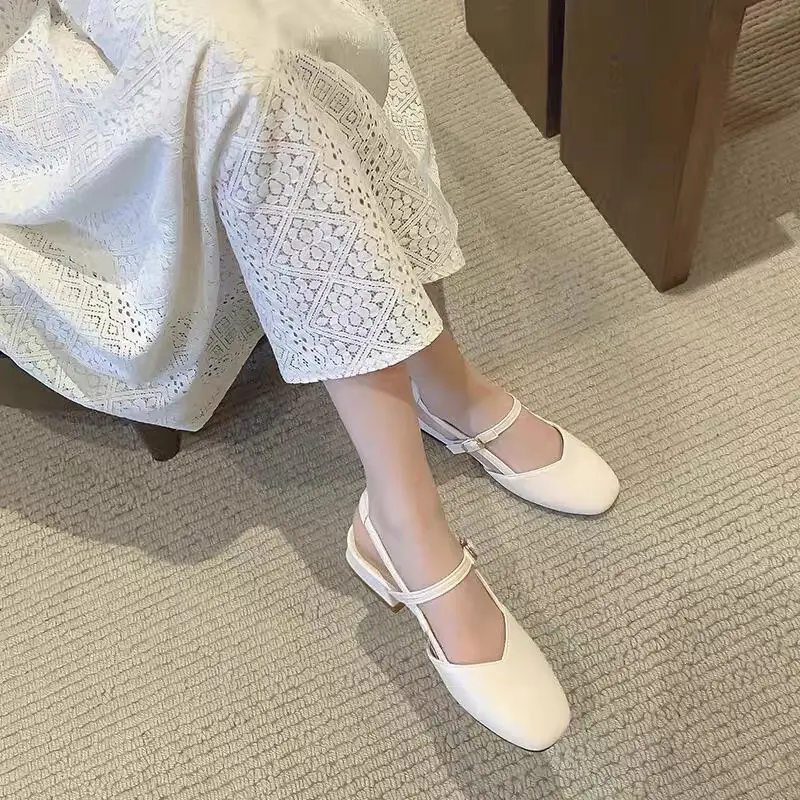 Giày mary jane big size mũi vuông đế cao 2cm 0