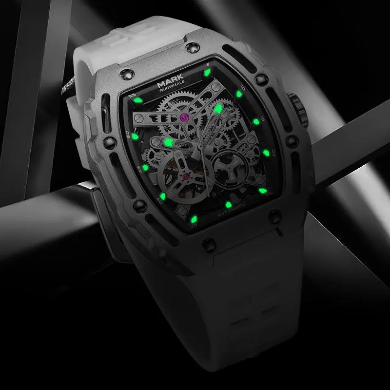 Đồng hồ cơ automatic nam Mark FairWhale size 43mm máy tourbillon chống nước 3ATM phong cách thể thao 1