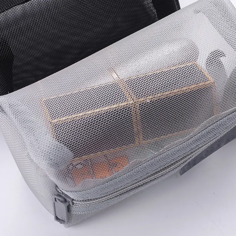 Túi lưu trữ lưới Nylon, cầm tay, dung lượng lớn, túi Giặt, túi Sắp Xếp mỹ phẩm, thích hợp cho du lịch 6