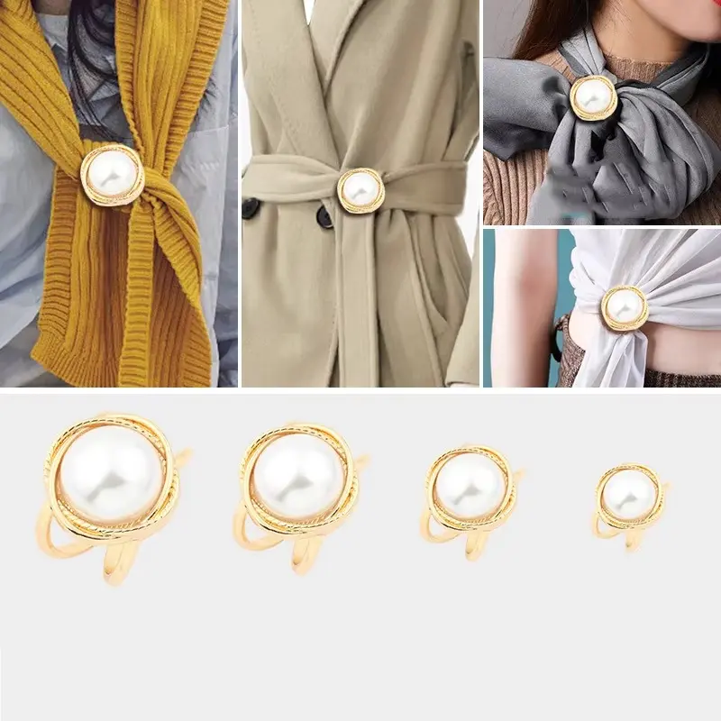 Coat Belt Buckle Female Fashion Trench Belt Holder Multi Functional Silk Scarf Decorative Camellia Buckle Accessories