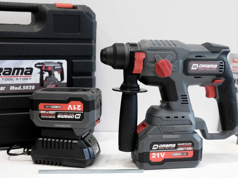 Máy Khoan Bê Tông Pin DRAMA 5020 Chức Năng Chân Pin Phổ Thông 2 Pin 15 Cell - bảo hành 6 tháng