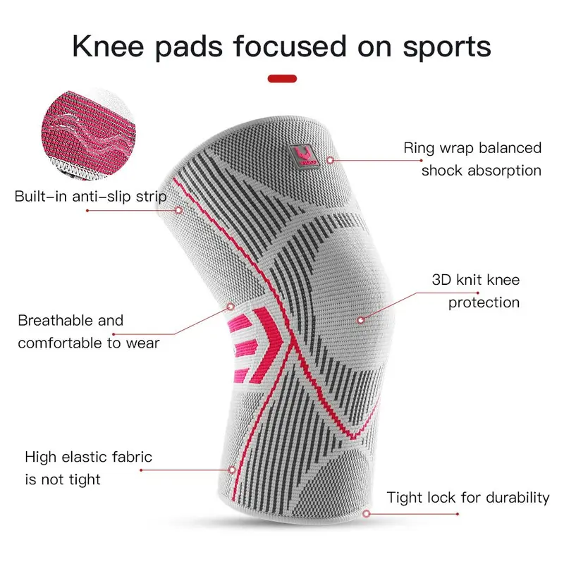 Knee Brace, 1 Count Non-slip Knee Support, Compression Knee Sleeve, Anti Slip Silicone Knee Brace, Outdoor Sport Products 2