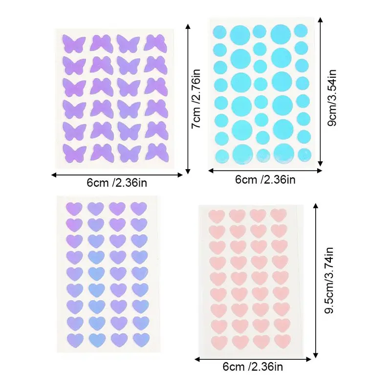 216PCS/112PCS/72PCS Laser Butterfly Acne Patch Invisible Acne Pimple Cover Patch Makeup Stickers 4