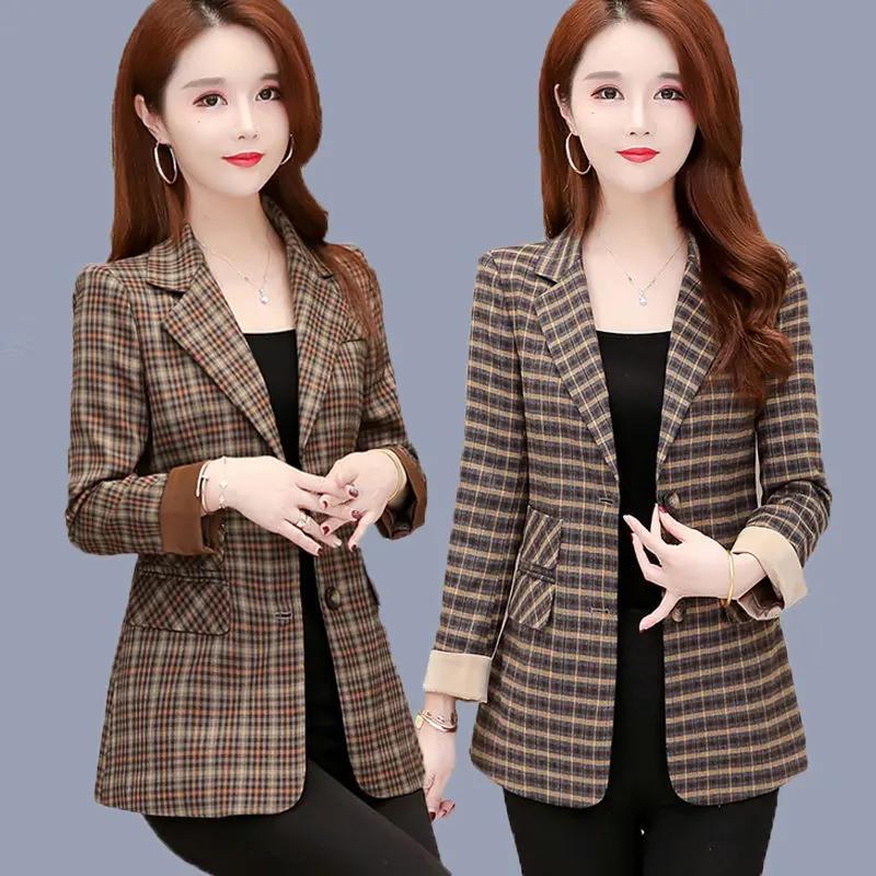 Áo Khoác Vest Nhỏ Cho Mẹ, Phong Cách Mùa Thu, Hàng Mới Về 2024, Áo Khoác Kẻ Sọc Thanh Lịch Mỏng Và Mỏng, Dành Cho Phụ Nữ Trung Niên