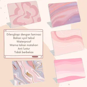 Garskin Laptop Anti Gores Pink Aesthetic Premium 10 12 14 15 inch Universal Untuk Semua Merk Laptop