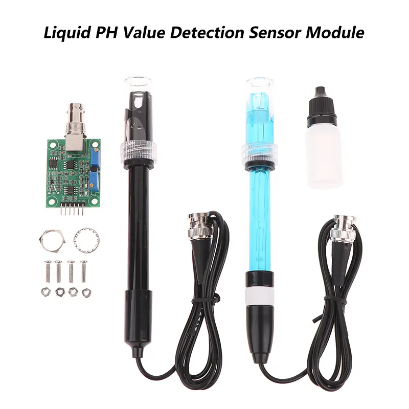 Liquid PH Value Detection Sensor Module PH Electrode Probe Rechargeable ...