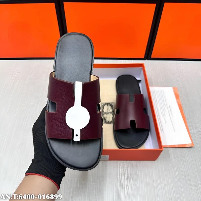 Dép quai ngang HM màu đỏ đô mới ra mắt năm nay full bill box dép cặp Jean DéP Sandal Nam Cao Su