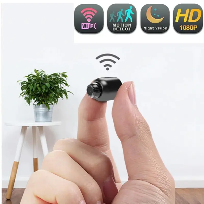 Camera CCTV, Kích thước nhỏ, Độ phân giải cao 1080p, Tầm nhìn ban đêm, Phát hiện chuyển động, Thích hợp cho trẻ em và trẻ em, Tương thích WiFi lắp trong nhà 2