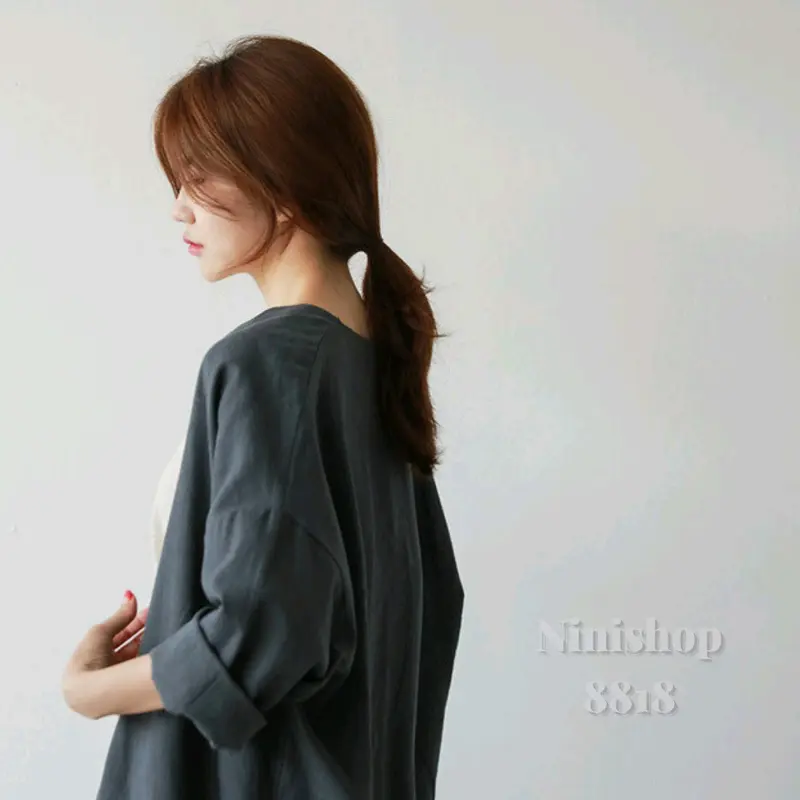 Long Outer Cotton Wanita Korean Style 3