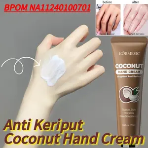 Coconut Hand Cream 30g BPOM Anti Keriput Krim Tangan Anti Keriput Coconut Oil Perbaikan Anti Kerut Kering Dan Kasar Pemutih Kulit Badan Permanen Moisturiz Hand Cream Krim Tangan Anti Keriput Tangan Menutrisi Kulit Kering