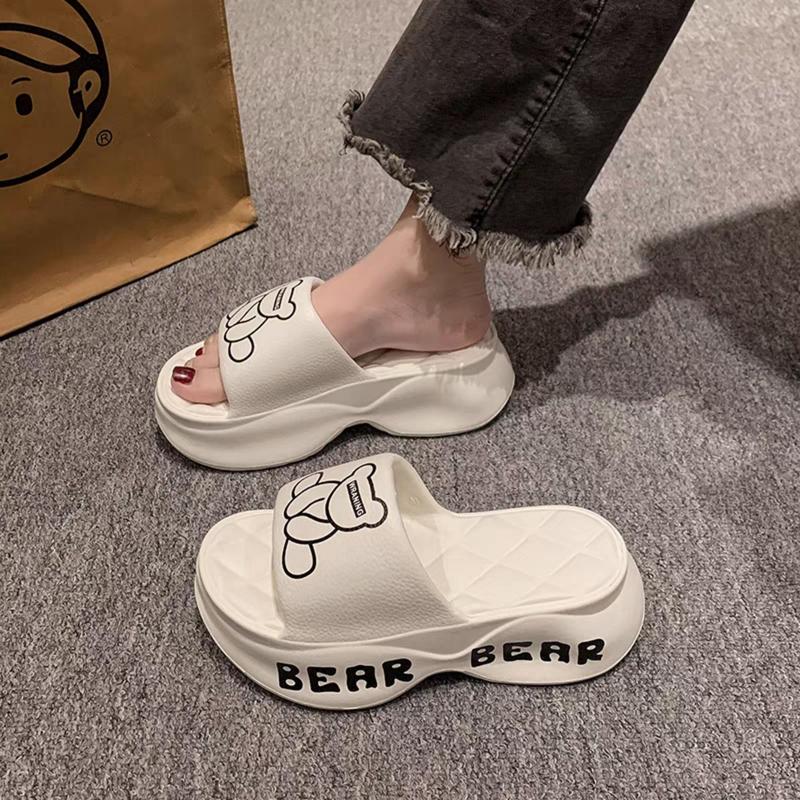  Dép Nữ EVA Hình Gấu Xinh Đế Cao 5cm - HapuA40 