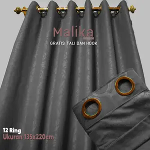 GORDEN PINTU POLOS EMBOSS SMOKRING UKURAN 135X220 GRATIS TALI&HOOK MURAH MEWAH - Horden Pintu - Korden - Tirai - GORDYN - Tirai Pintu - GORDENG JENDELA Curtain