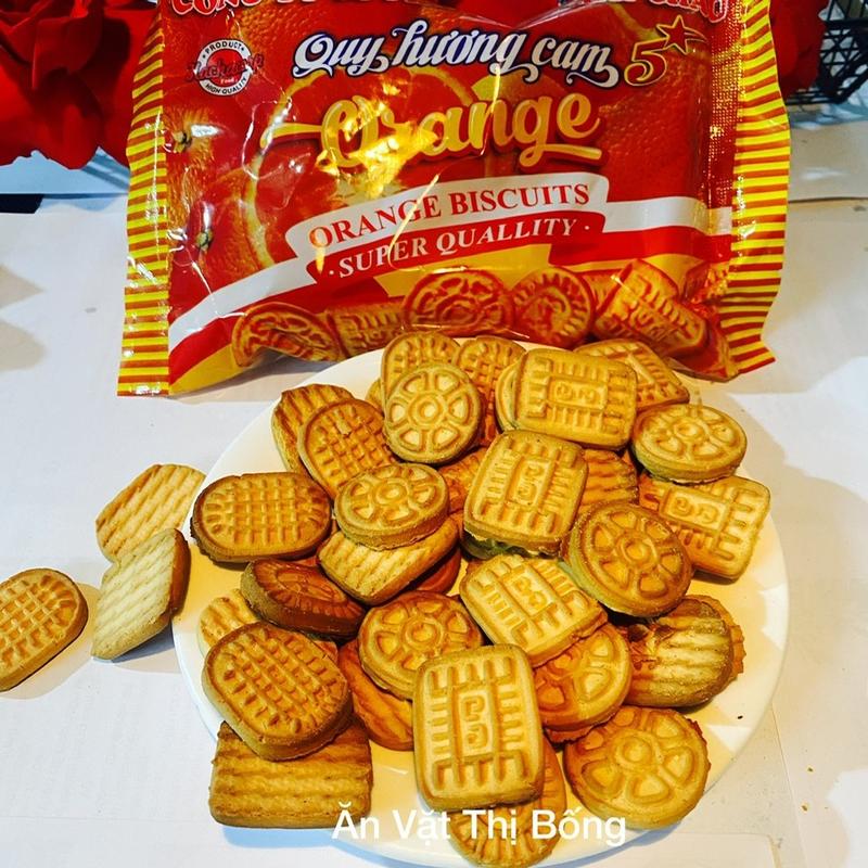 ( Tặng 1 gói) Combo 10 Gói Bánh Quy Cam Hải Châu - Bánh QuyTuổi Thơ