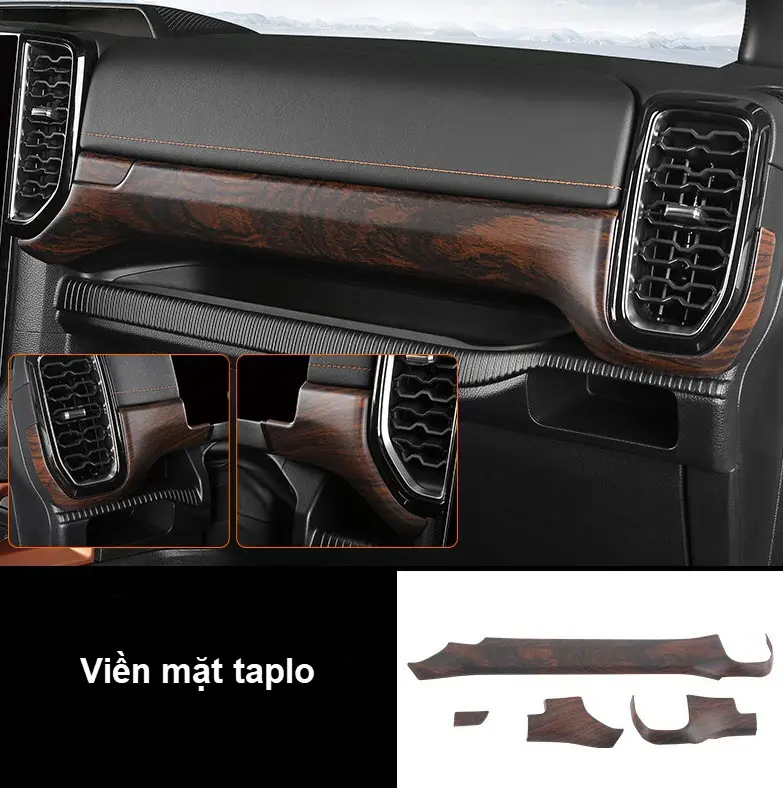 Ốp trang trí viền mặt taplo Ford Ranger 2023 2024 2025