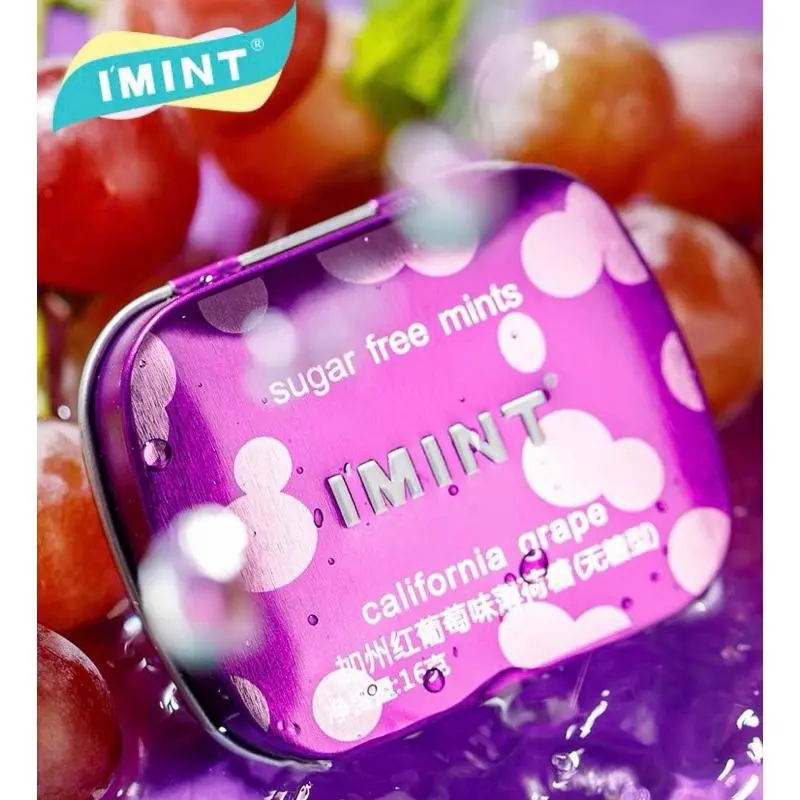 Kẹo Trái Cây Bạc Hà Không Đường Thơm Miệng IMINT Hộp Sắt - Ăn Vặt Nhà Nhi 6
