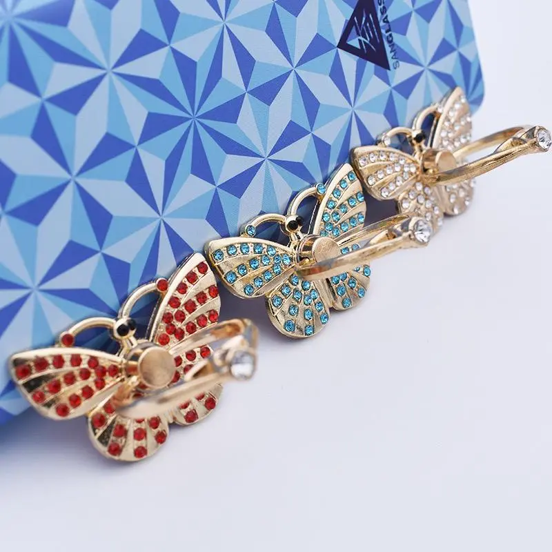 Cute Butterfly Design Phone Holder Ring, Rhinestone Decor Phone Back Finger Ring, Universal Phone Accessories for Women & Girls 7