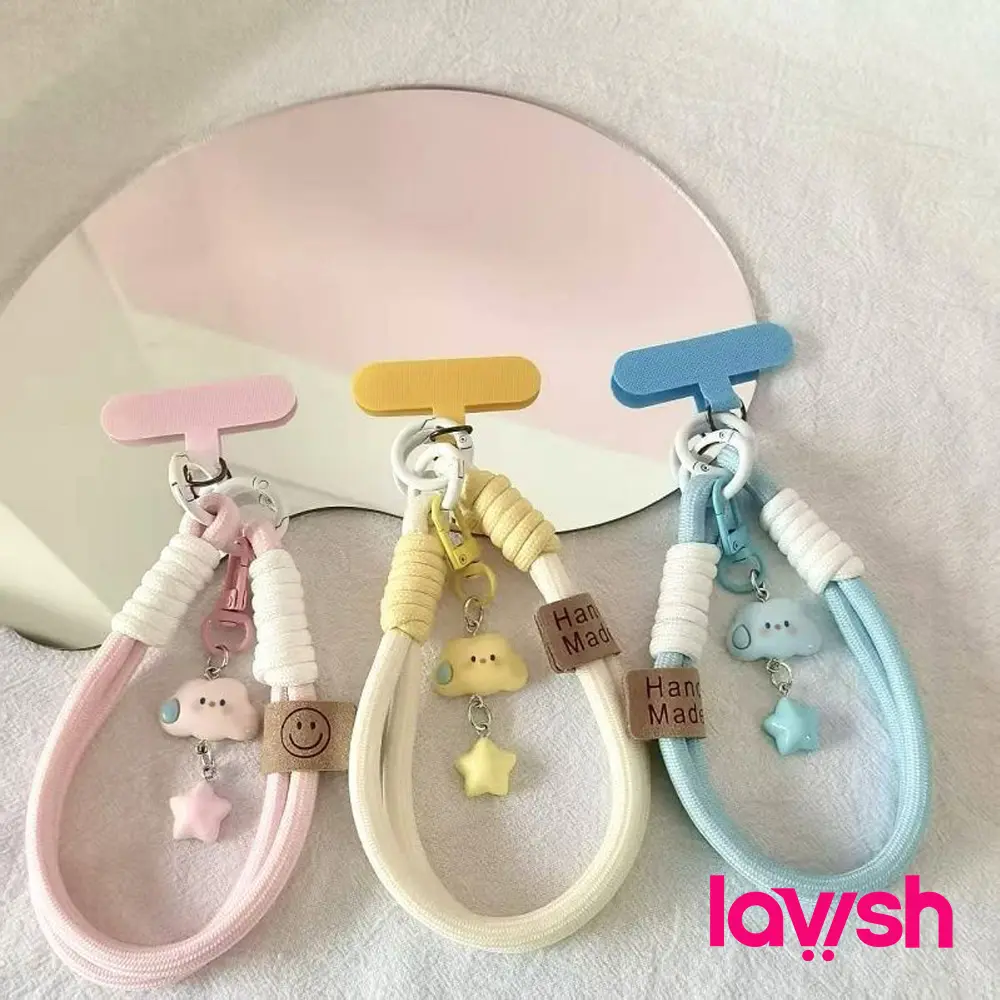 [LC] Phone Straps Gantungan Hp Set Awan Bintang liontin Gantungan Kunci Tali HP String Free Patch - LL035