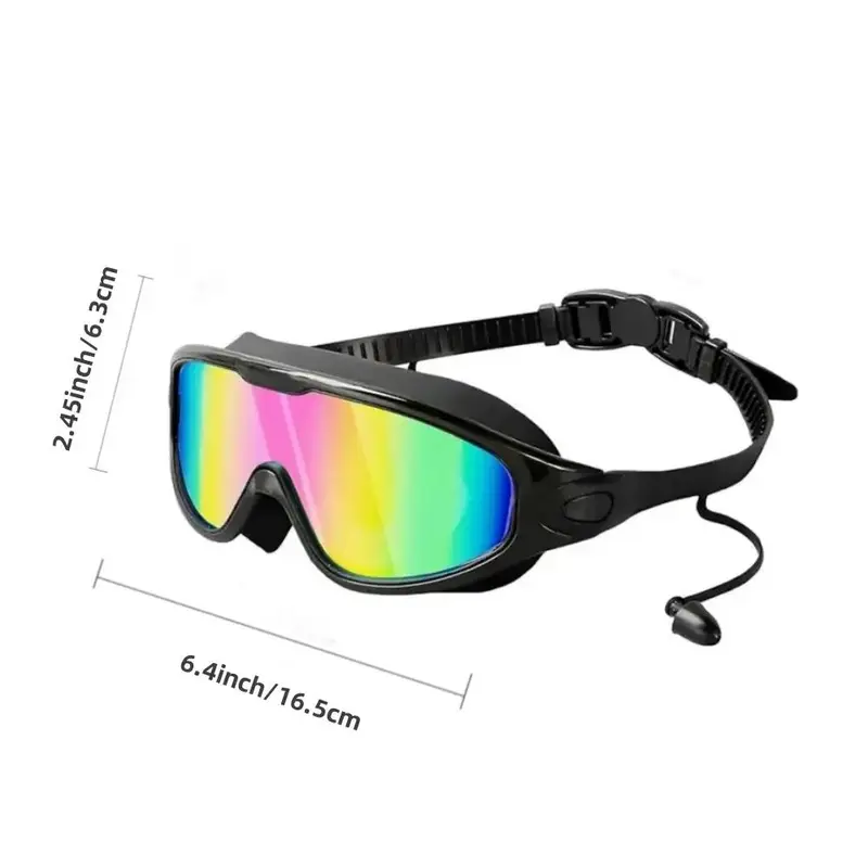 Anti-fog Swimming Goggles, Durable Swimming Goggles with Nose Clip & Ear Plug, Swimming Goggles for Men & Women 1