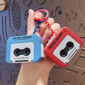 Gantungan Kunci Perekam Rekaman Suara Retro Mini Voice Recorder Keychain Mainan Anak Musik