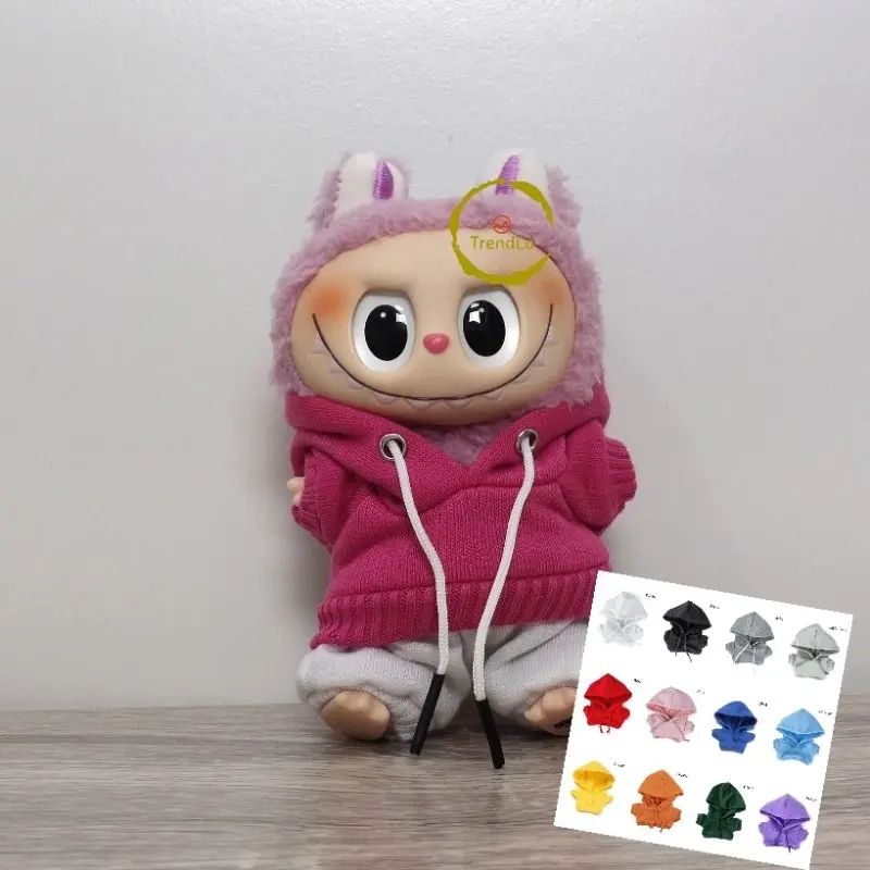 Aksesoris Hoodie Boneka Labubu Buatan Tangan 8Cm - Baju Labubu - Fashion Unisex - Doll, Toys Hadiah