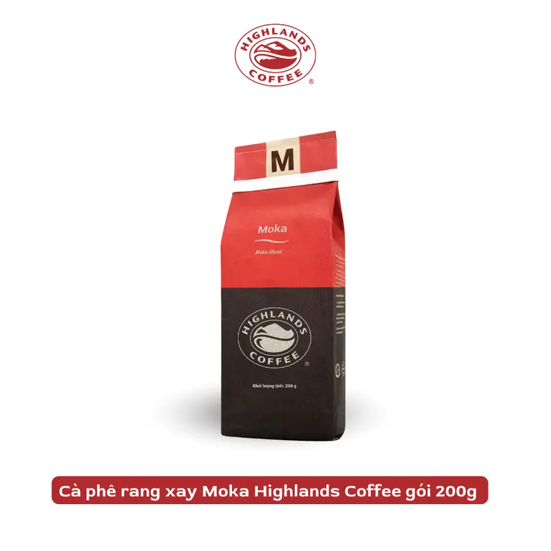 Cà phê rang xay Moka Highlands Coffee gói 200g Cafe 2