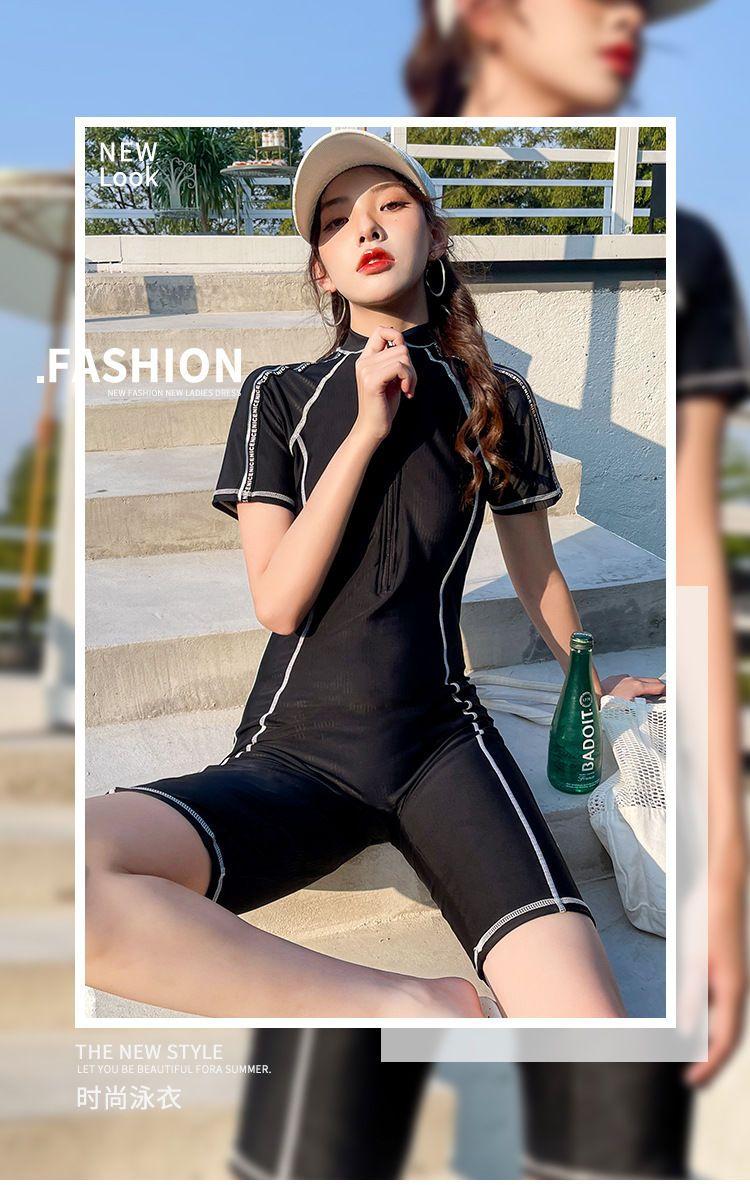 Product Introduction of 【Female diving suit】2024 New Swimsuit Women's Conservative Fashion Long-Sleeved Trousers One-Piece Swimsuit Slimming Sports Hot Spring Swimsuit Diving Suit 11