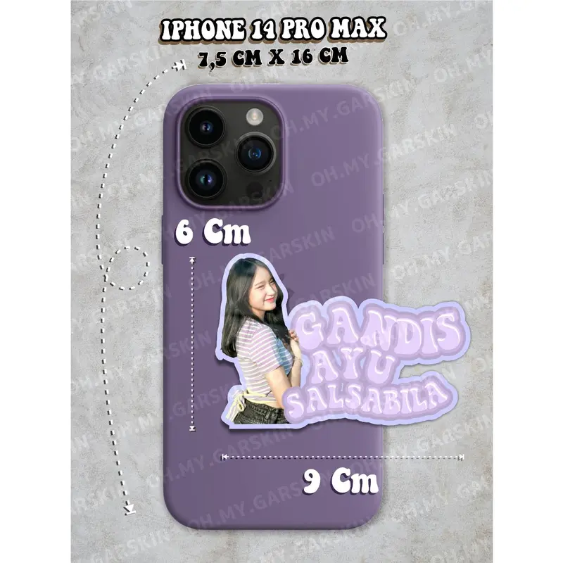 Stiker Foto dan Tulisan Nama Custom - Cetak Photo Stiker Waterproof 4