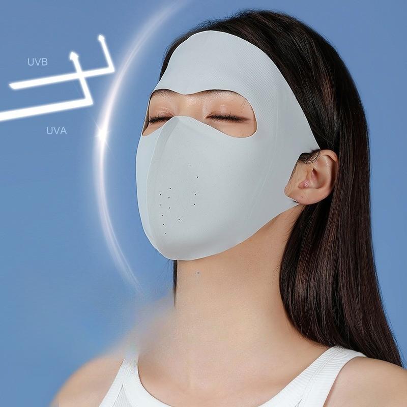 Product Introduction of 2025 new face kini full face sunscreen mask women's summer UV protection ice silk light breathable sunscreen mask 3