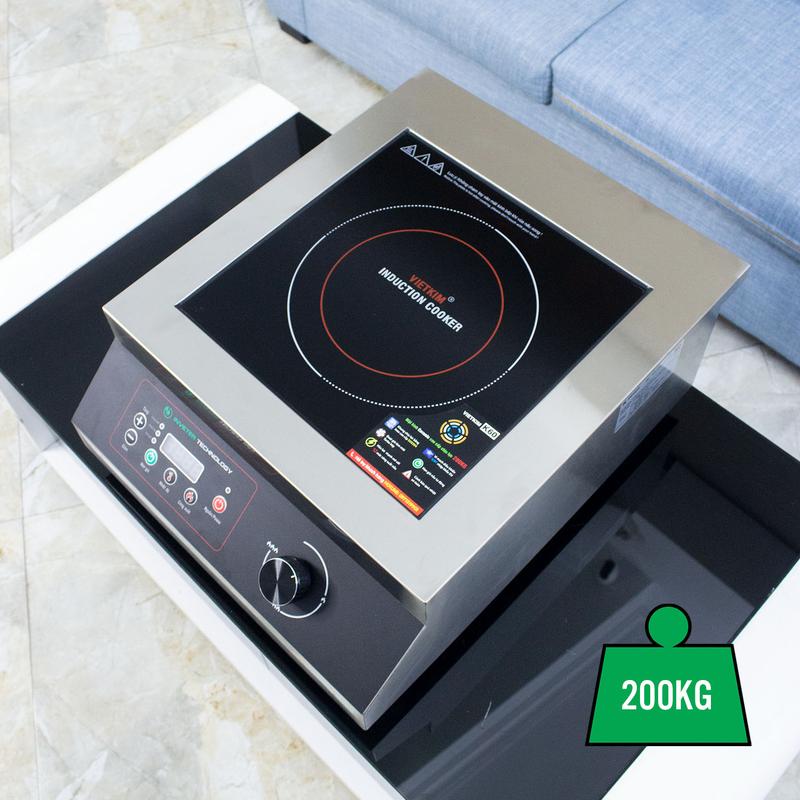  Bếp từ Inox công nghiệp 5000W - model K50  Chịu lực 200KG  