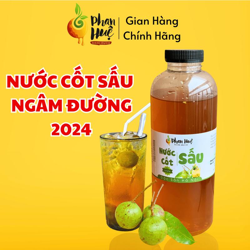  Nước cốt sấu ngâm đường chua ngọt Phan Huệ hộp 1kg. Nguyên nước cốt không quả. Đặc sản Hà Nội 