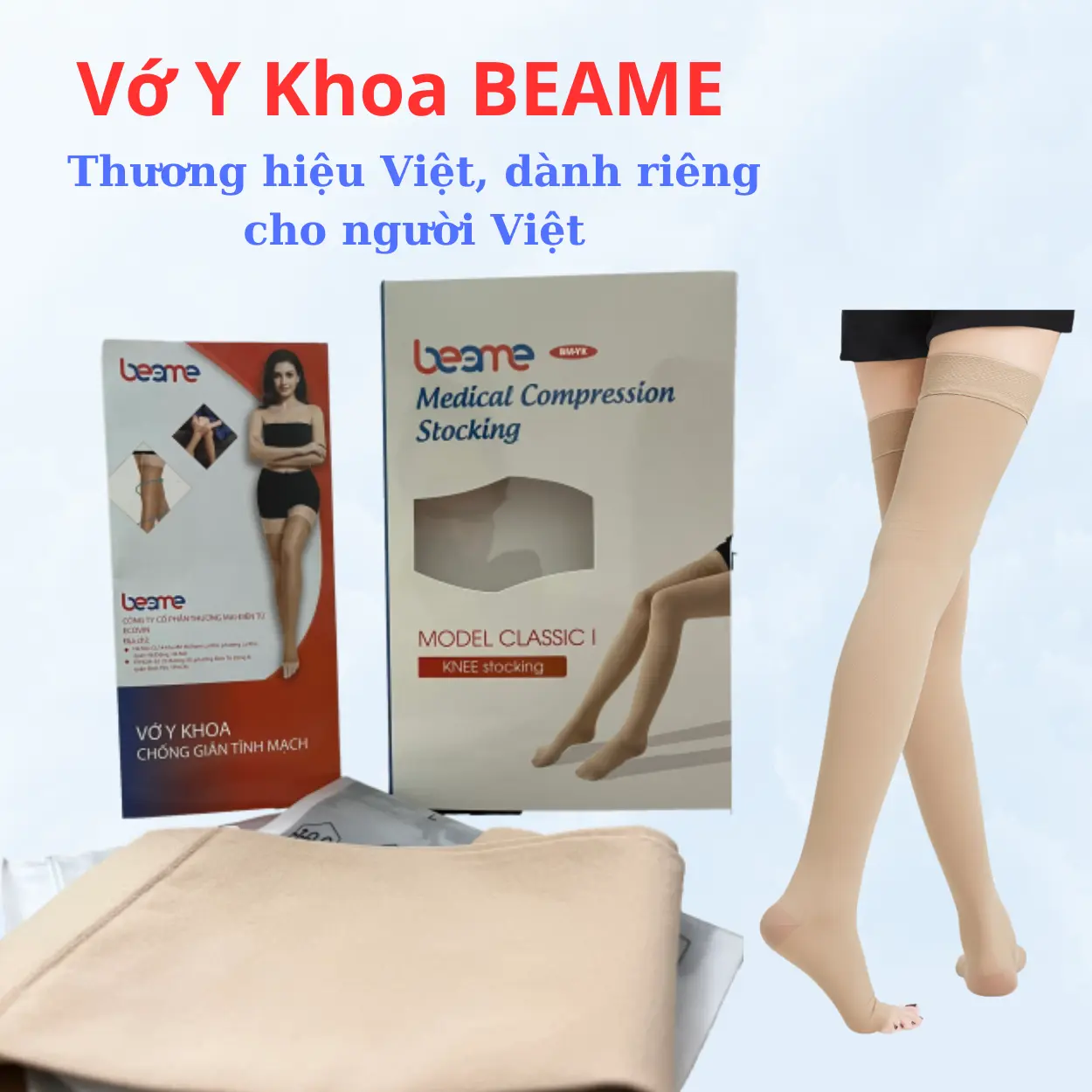Vớ y khoa, tất giãn tĩnh mạch chân hỗ trợ chống suy giãn tĩnh mạch, cải thiện tuần hoàn máu dưới chân